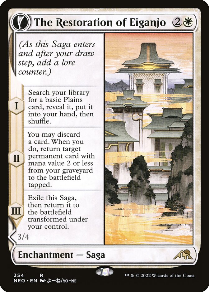 The Restoration of Eiganjo // Architect of Restoration, Kamigawa: Neon Dynasty · 354