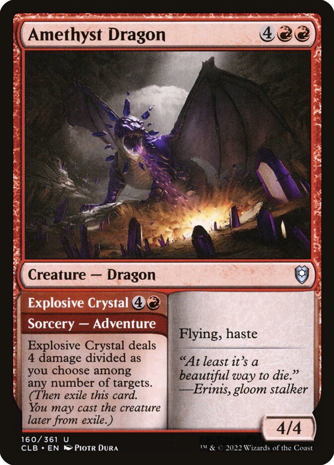 Amethyst Dragon // Explosive Crystal, Commander Legends: Battle for Baldur's Gate · 160/361