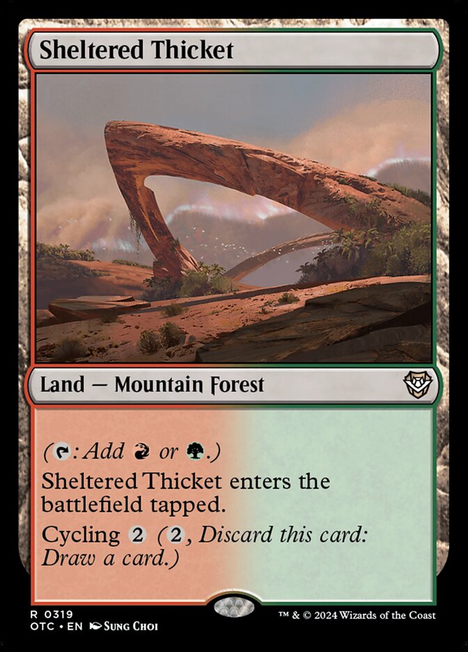 Sheltered Thicket, Outlaws of Thunder Junction Commander · 0319
