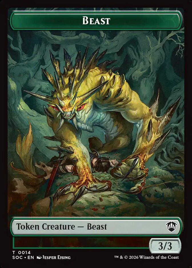 Beast, Secrets of Strixhaven Commander Tokens · 0014