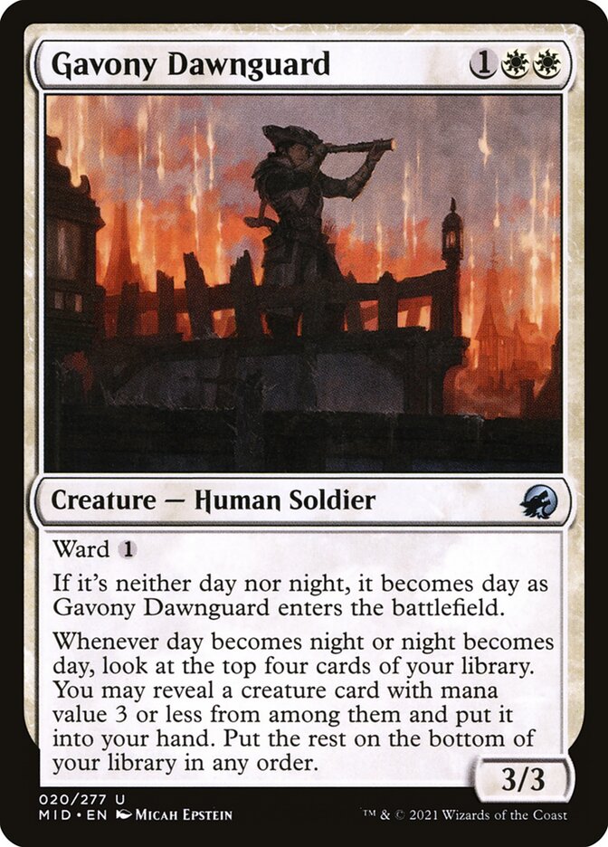 Gavony Dawnguard, Innistrad: Midnight Hunt · 020/277