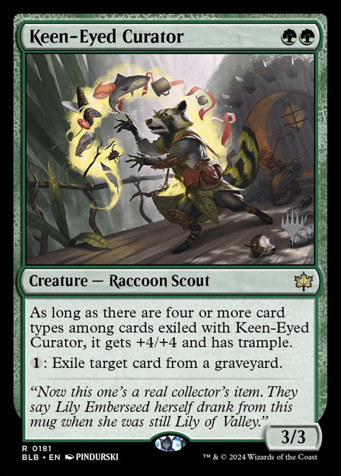 Keen-Eyed Curator, Bloomburrow Promos · 0181