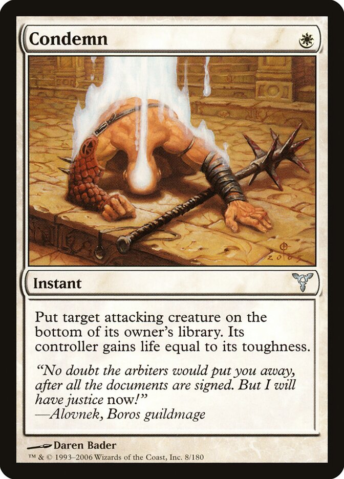 Condemn, Dissension · 8/180