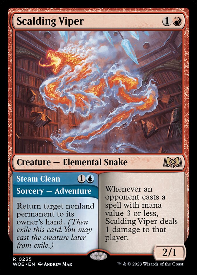 Scalding Viper // Steam Clean, Wilds of Eldraine · 0235