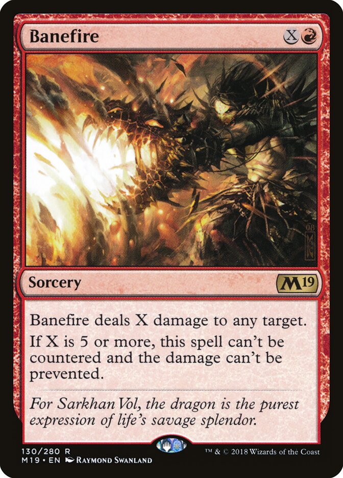 Banefire, Core Set 2019 · 130/280