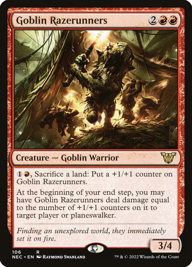 Goblin Razerunners, Neon Dynasty Commander · 106