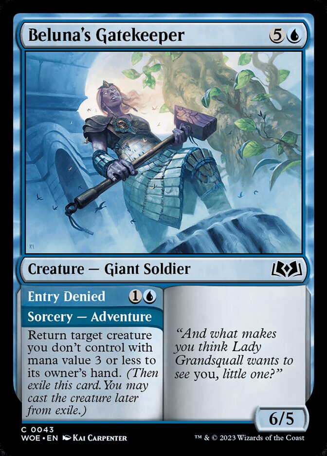 Beluna's Gatekeeper // Entry Denied, Wilds of Eldraine · 0043