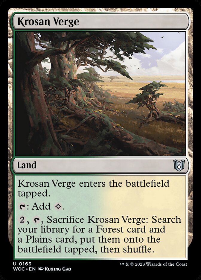 Krosan Verge, Wilds of Eldraine Commander · 0163