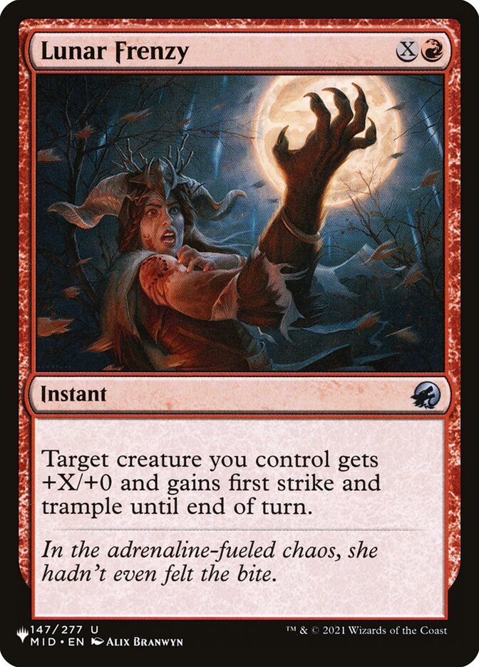 Lunar Frenzy, The List · mid-147