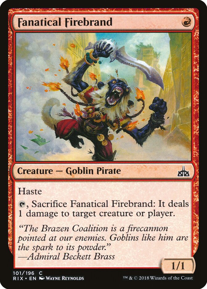 Fanatical Firebrand, Rivals of Ixalan · 101/196