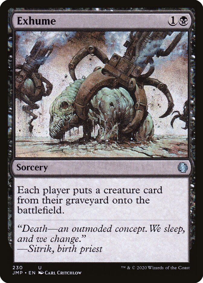 Exhume, Jumpstart · 230
