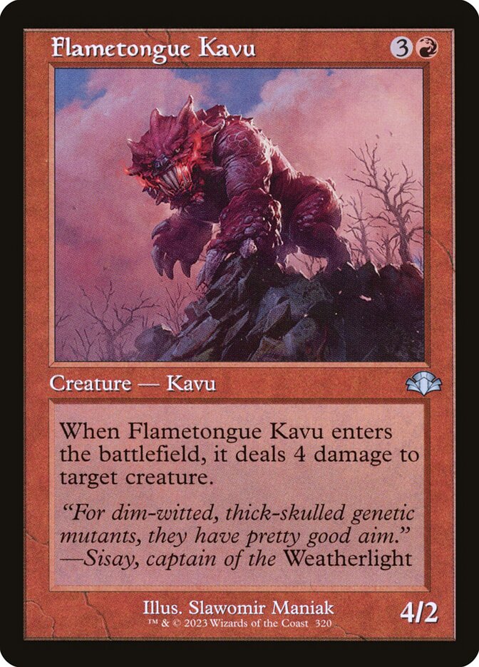 Flametongue Kavu, Dominaria Remastered · 320