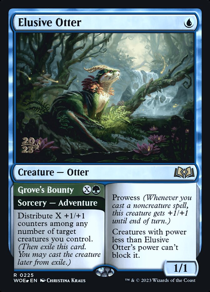 Elusive Otter // Grove's Bounty, Wilds of Eldraine Promos · 0225
