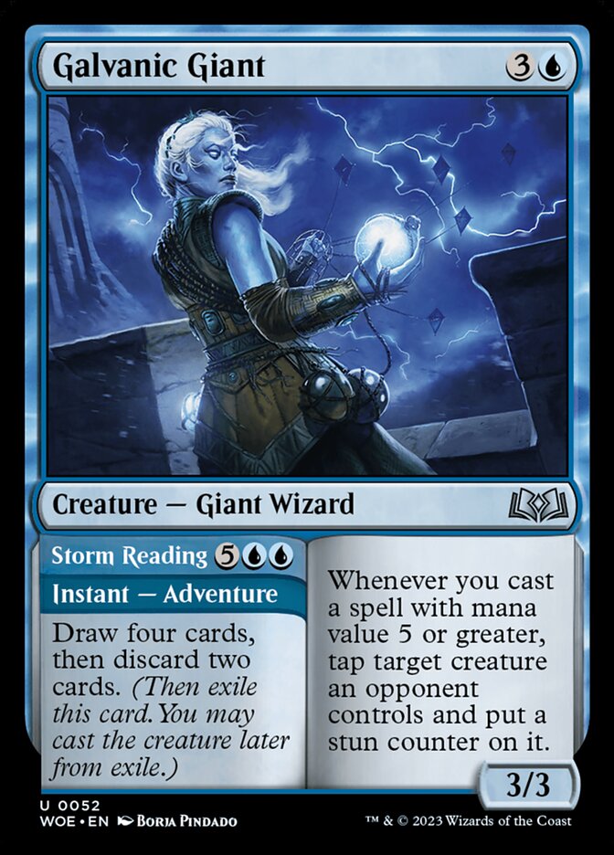 Galvanic Giant // Storm Reading, Wilds of Eldraine · 0052