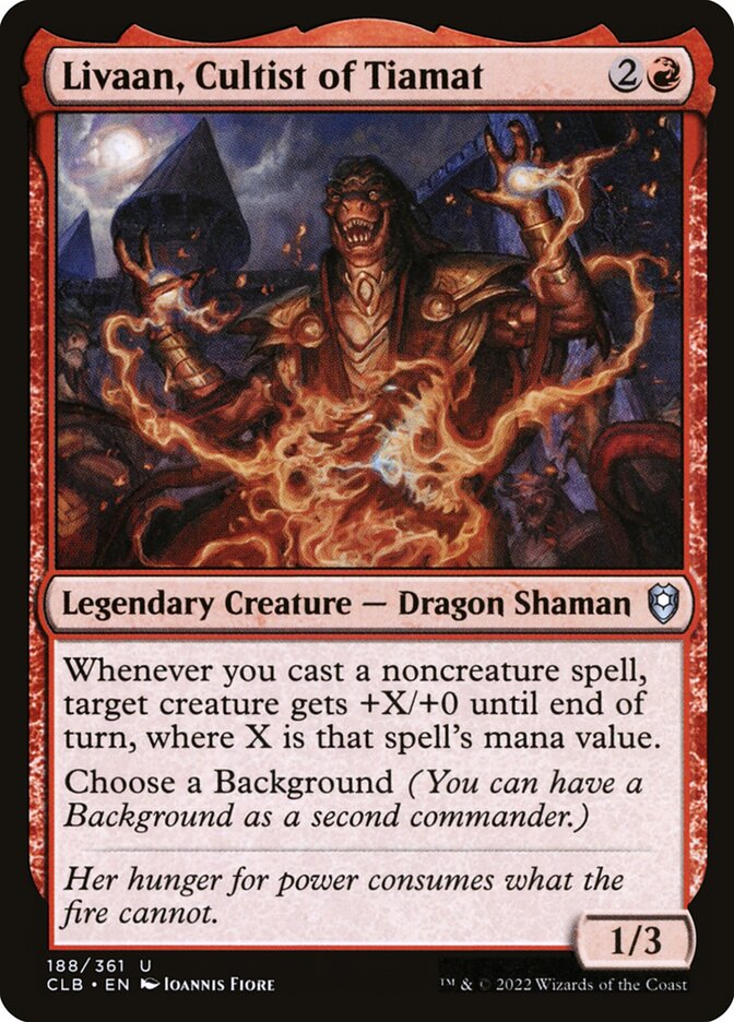 Livaan, Cultist of Tiamat, Commander Legends: Battle for Baldur's Gate · 188/361