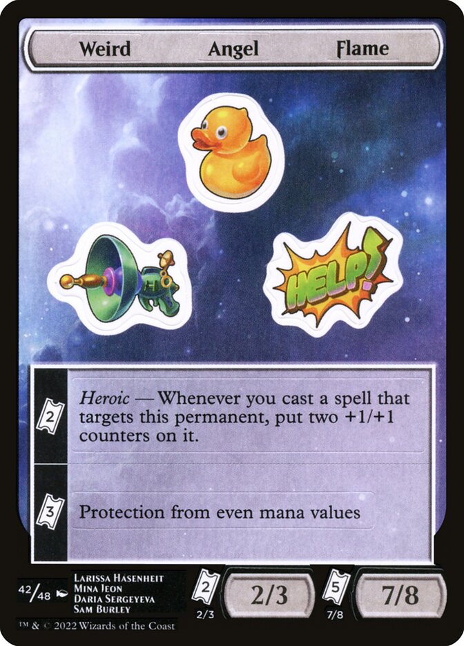 Weird Angel Flame, Unfinity Sticker Sheets · 042/048