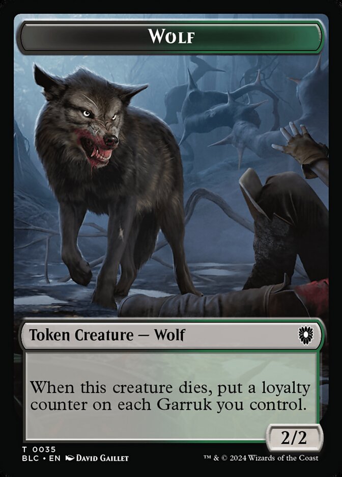 Wolf, Bloomburrow Commander Tokens · 0035