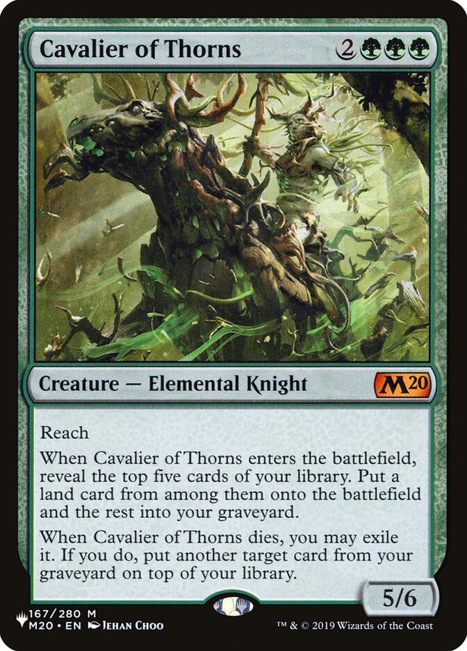 Cavalier of Thorns, The List · m20-167