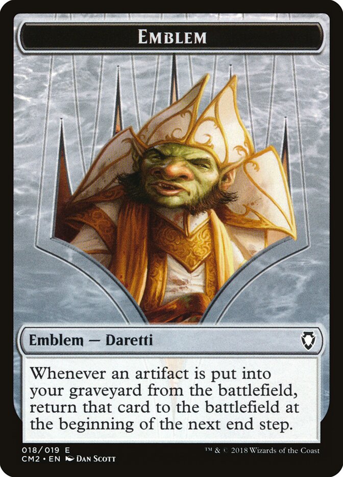 Daretti, Scrap Savant Emblem, Commander Anthology Volume II Tokens · 018