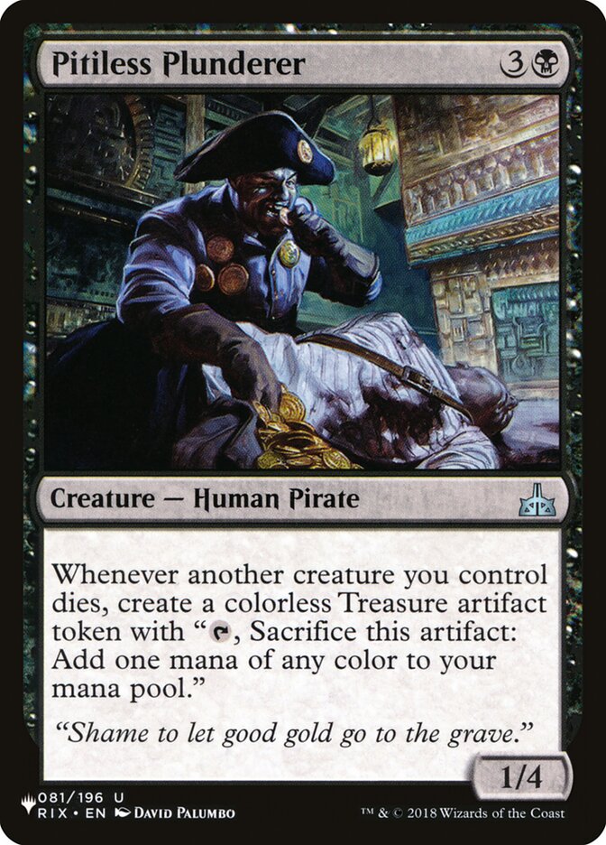 Pitiless Plunderer, The List · rix-81