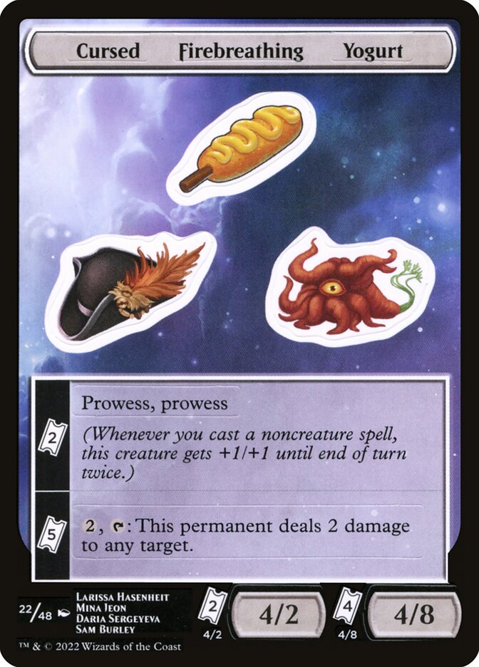 Cursed Firebreathing Yogurt, Unfinity Sticker Sheets · 022/048
