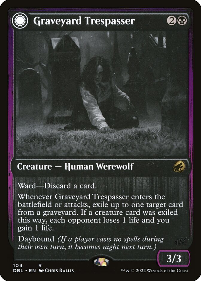 Graveyard Trespasser // Graveyard Glutton, Innistrad: Double Feature · 104/534