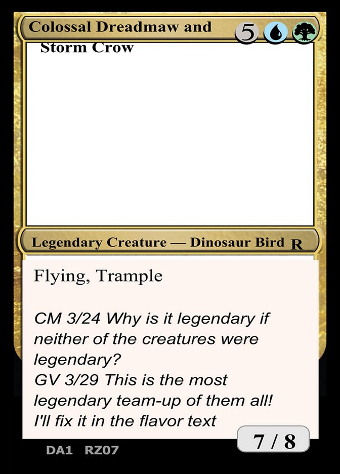 Colossal Dreadmaw and Storm Crow, Unknown Event · rz07a