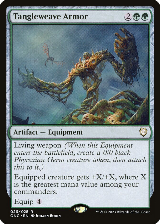 Tangleweave Armor, Phyrexia: All Will Be One Commander · 026/028