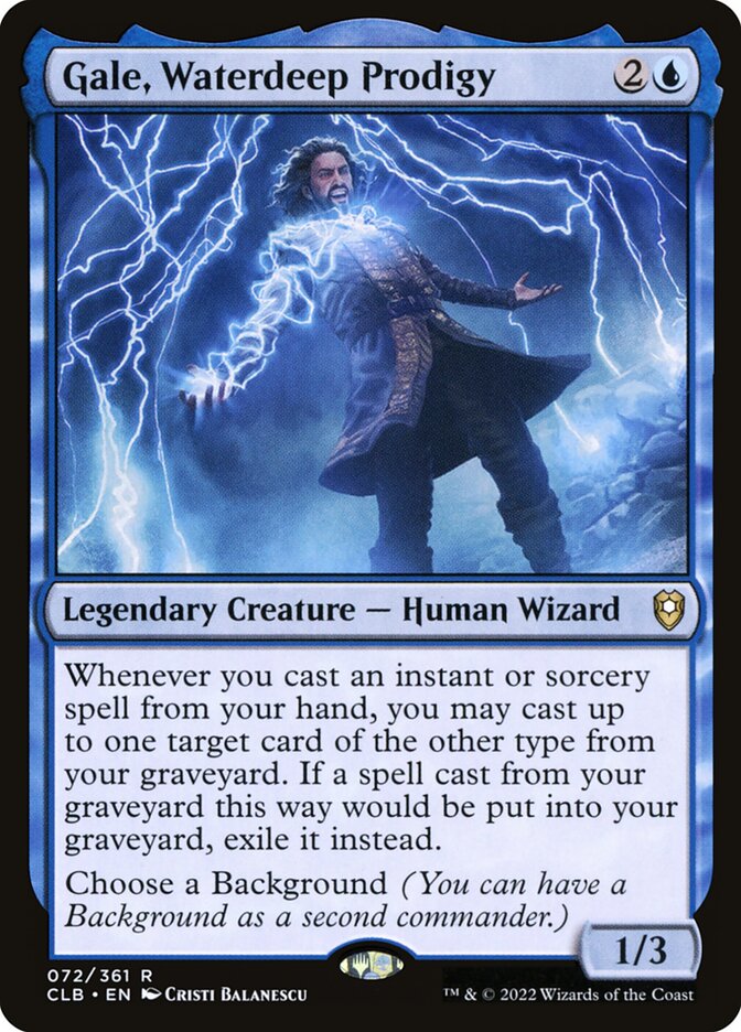 Gale, Waterdeep Prodigy, Commander Legends: Battle for Baldur's Gate · 072/361