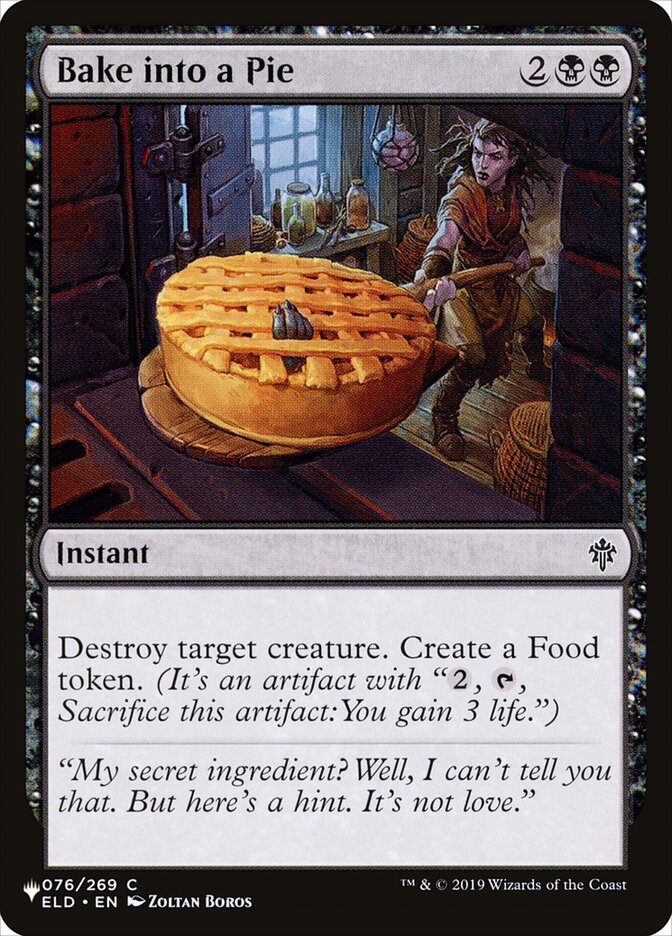 Bake into a Pie, The List · eld-76