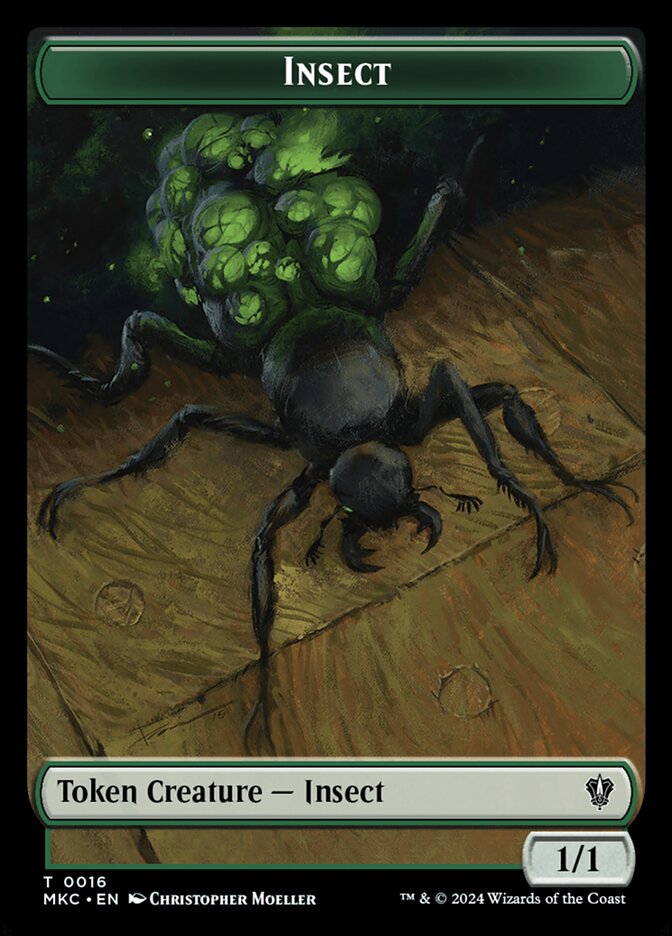 Insect, Murders at Karlov Manor Commander Tokens · 0016