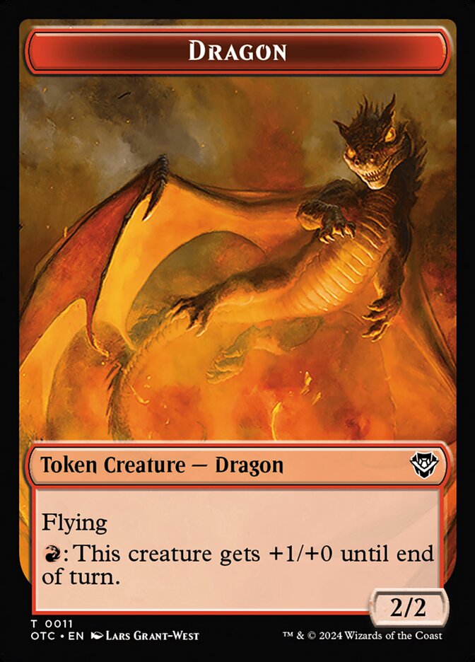 Dragon, Outlaws of Thunder Junction Commander Tokens · 0011