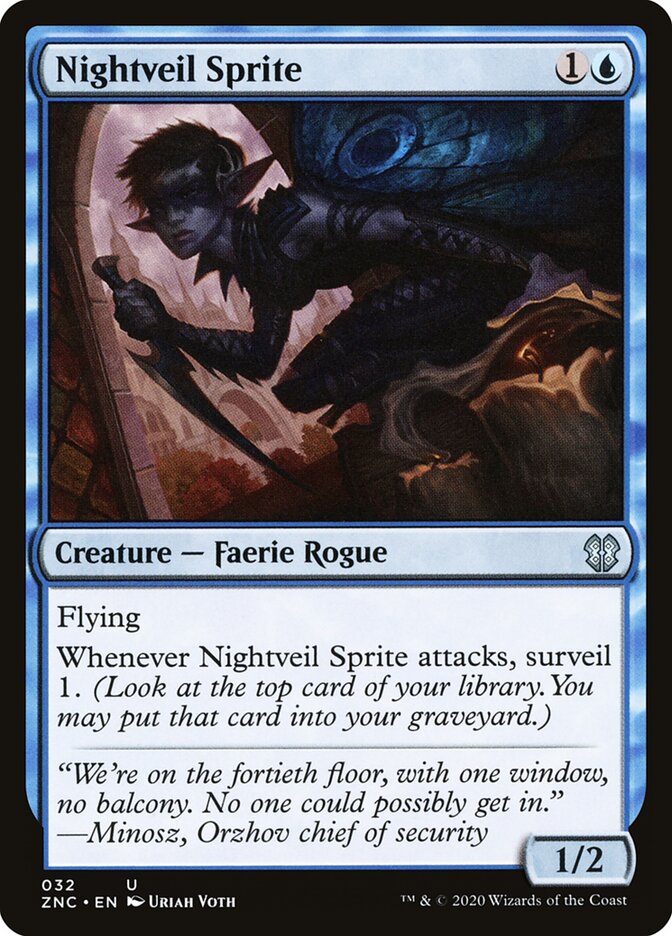 Nightveil Sprite, Zendikar Rising Commander · 032