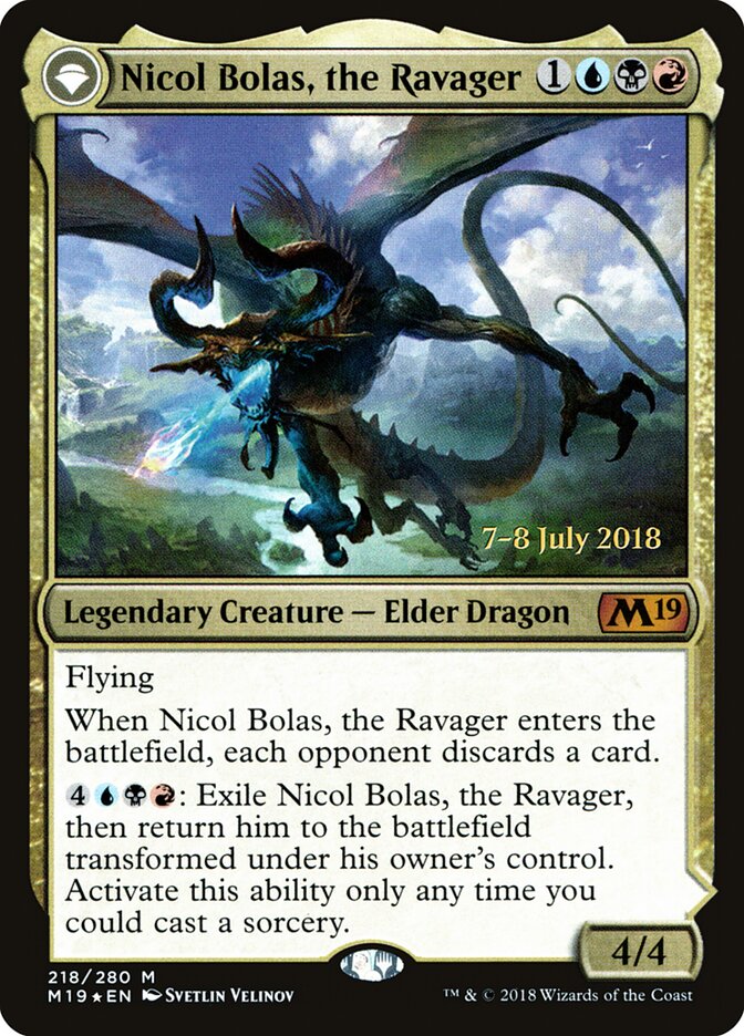 Nicol Bolas, the Ravager // Nicol Bolas, the Arisen, Core Set 2019 Promos · 218/280