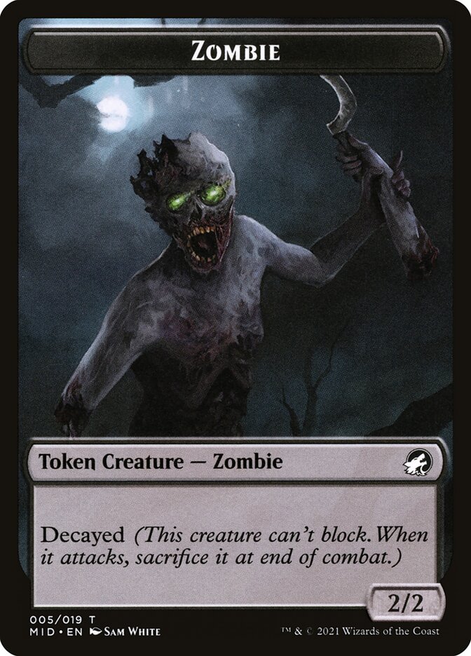Zombie, Innistrad: Midnight Hunt Tokens · 005