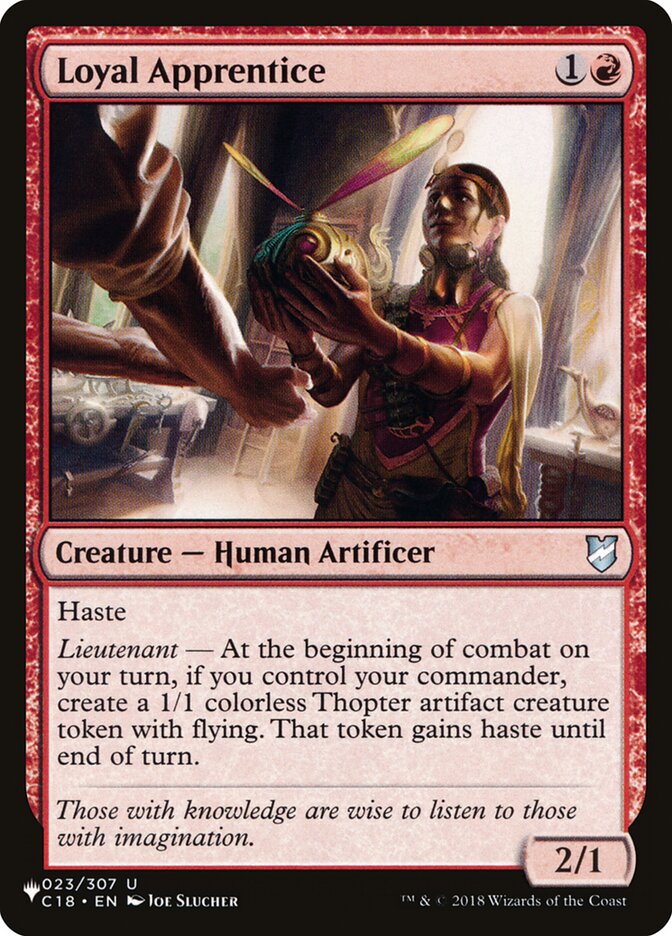 Loyal Apprentice, The List · c18-23