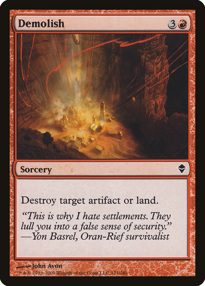 Demolish, Zendikar · 121/249