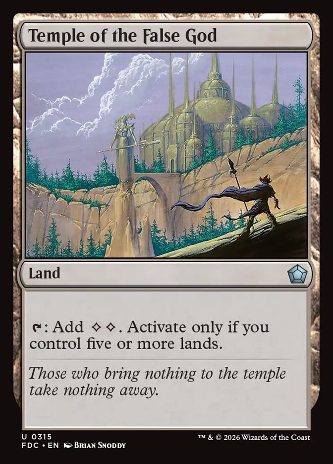 Temple of the False God, Foundations Commander · 0315