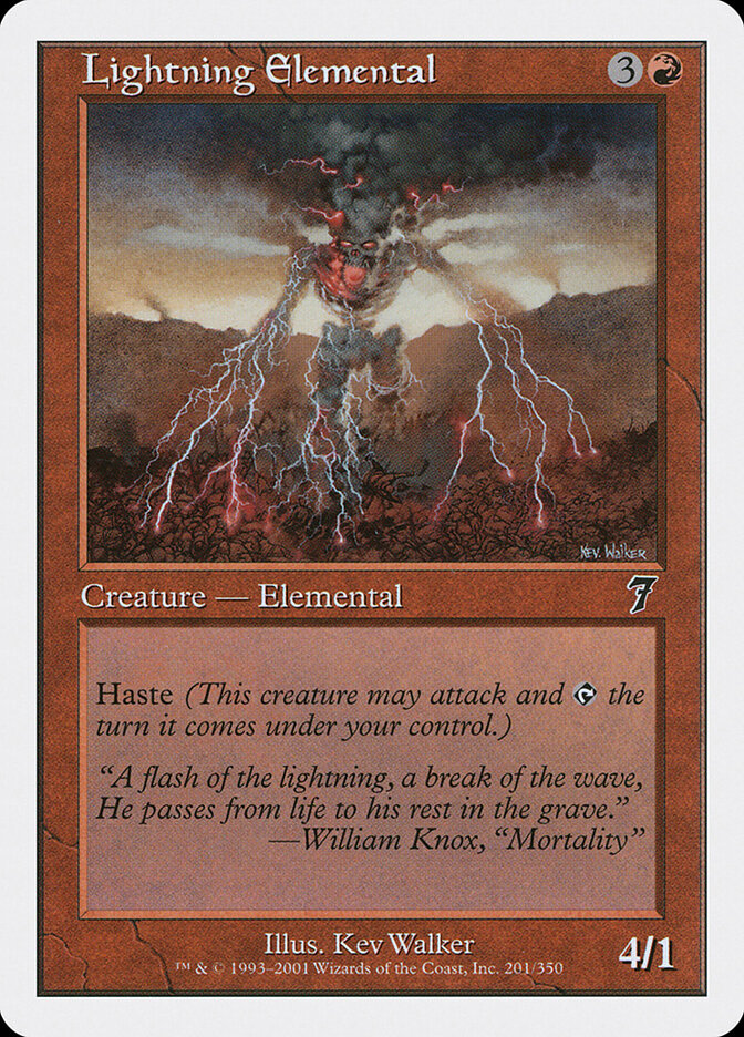 Lightning Elemental, Seventh Edition · 201/350