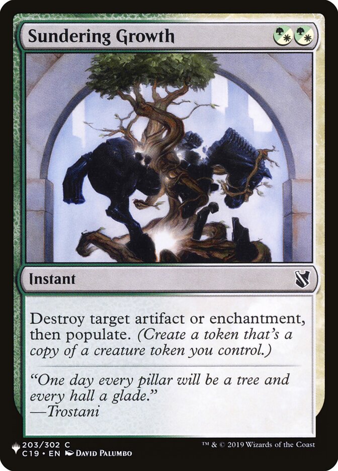 Sundering Growth, The List · c19-203