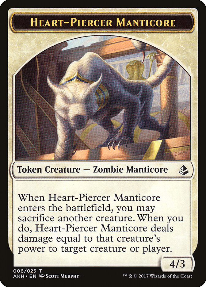 Heart-Piercer Manticore, Amonkhet Tokens · 006