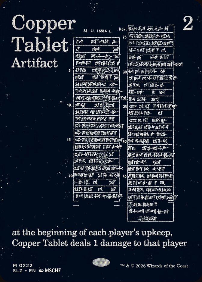 Copper Tablet, The Zeta Set · 0222