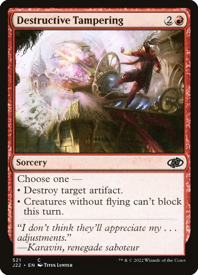 Destructive Tampering, Jumpstart 2022 · 521