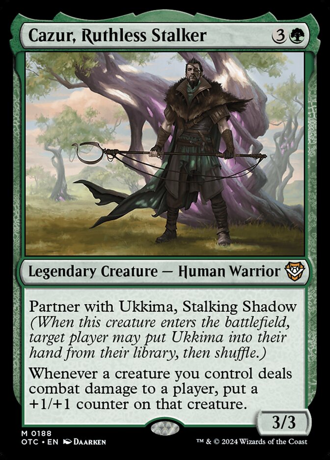 Cazur, Ruthless Stalker, Outlaws of Thunder Junction Commander · 0188