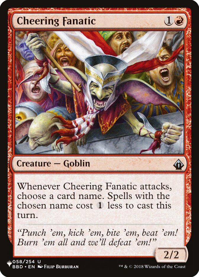 Cheering Fanatic, The List · bbd-58