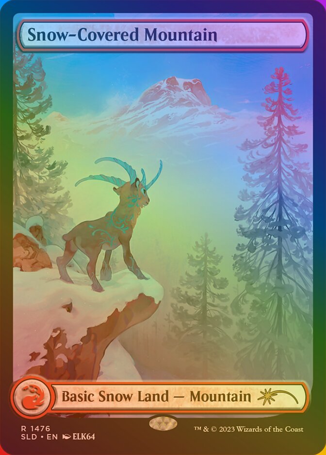 Snow-Covered Mountain, Secret Lair Drop · 1476-star