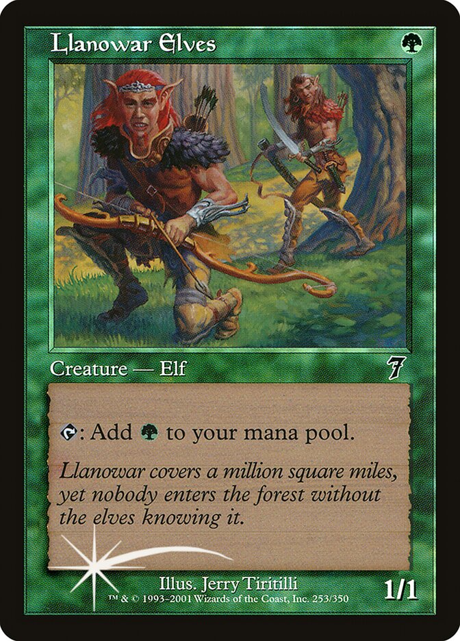 Llanowar Elves, Seventh Edition · 253-star