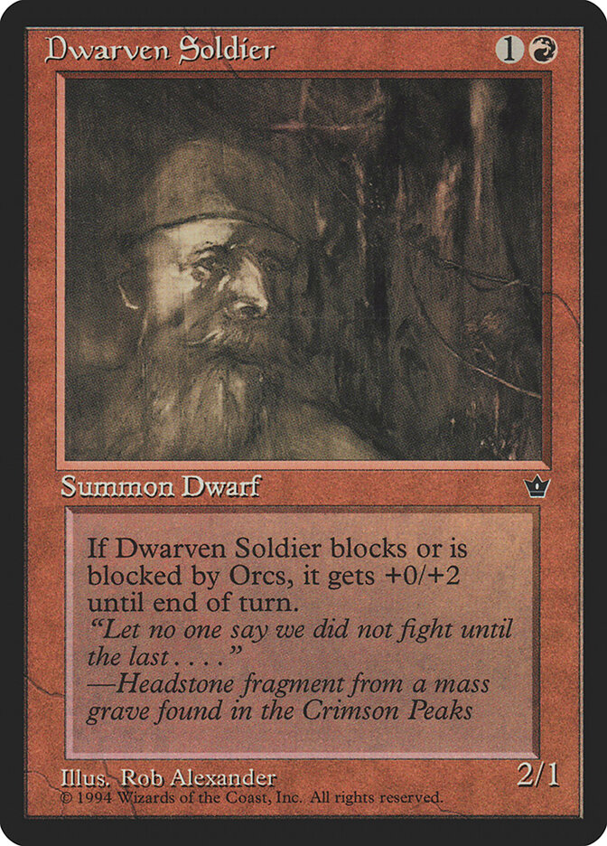 Dwarven Soldier, Fallen Empires · 53a