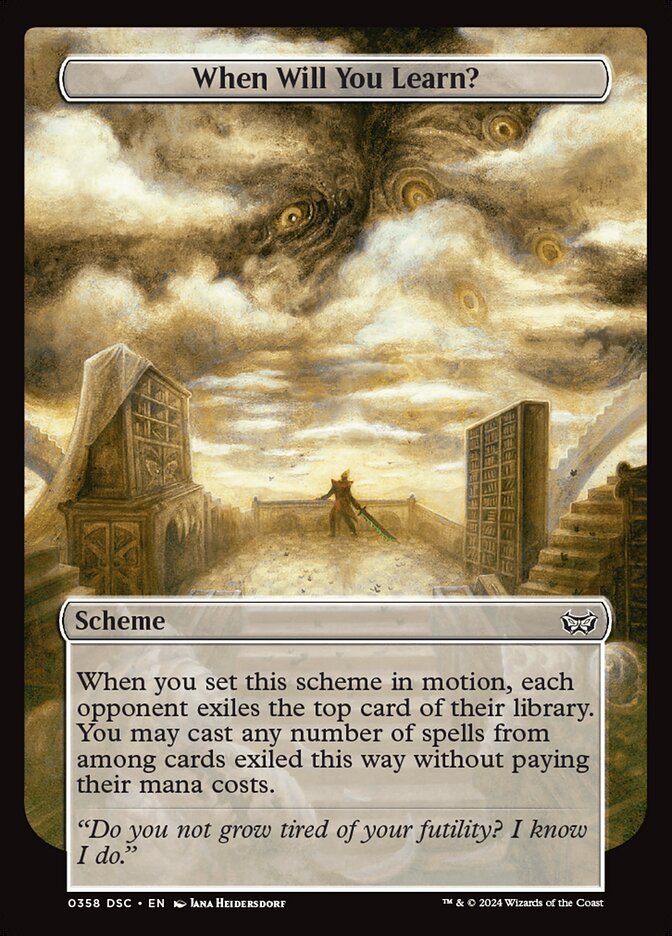 When Will You Learn?, Duskmourn: House of Horror Commander · 0358