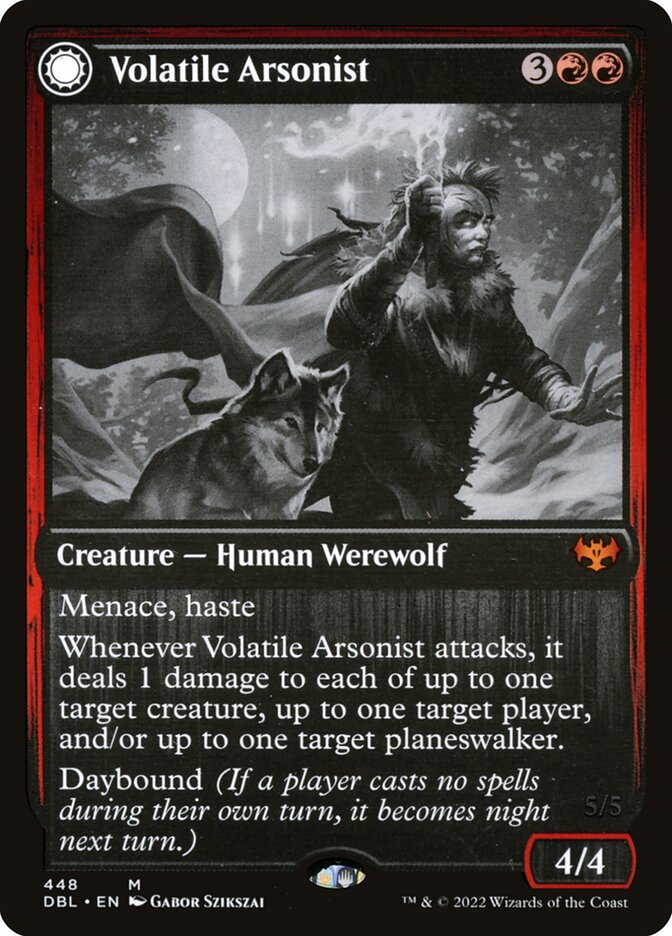 Volatile Arsonist // Dire-Strain Anarchist, Innistrad: Double Feature · 448/534